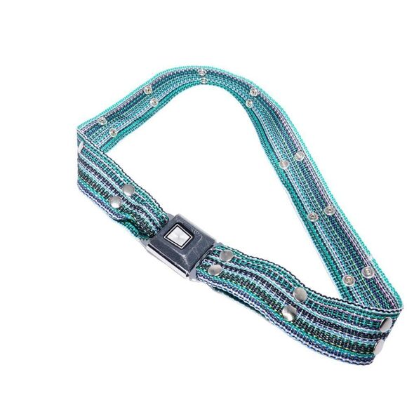 Vintage Green Striped Car-Seat-Buckle Belt - Picture 2 of 9